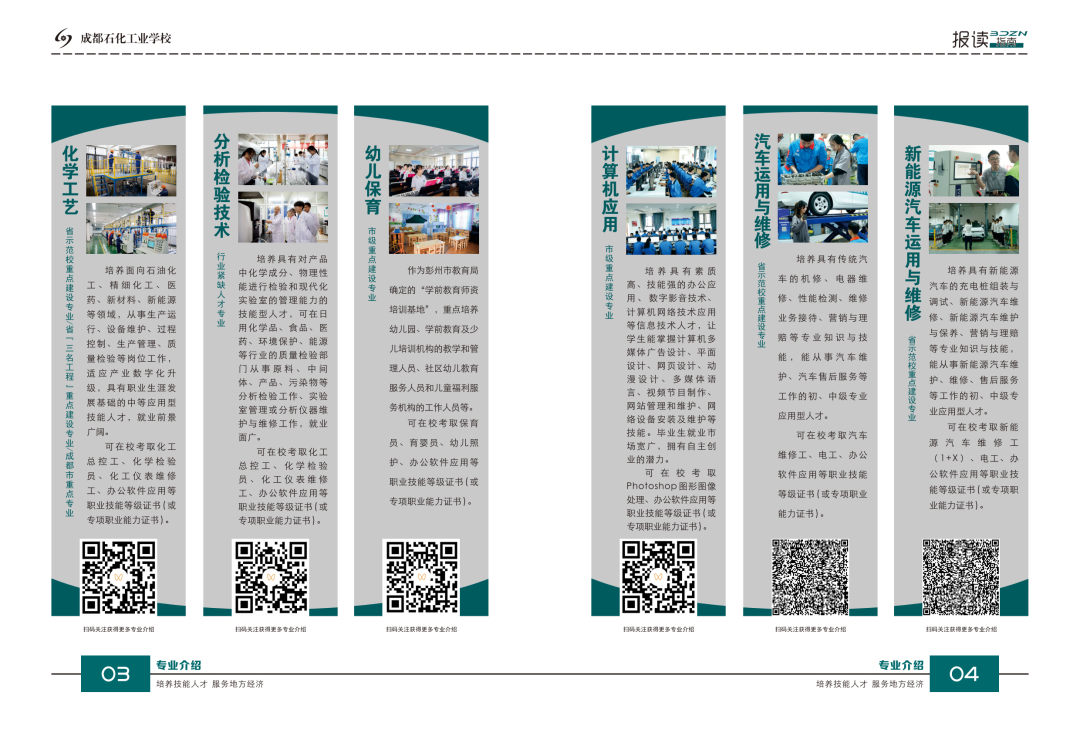 成都石化工业学校开设专业和简介